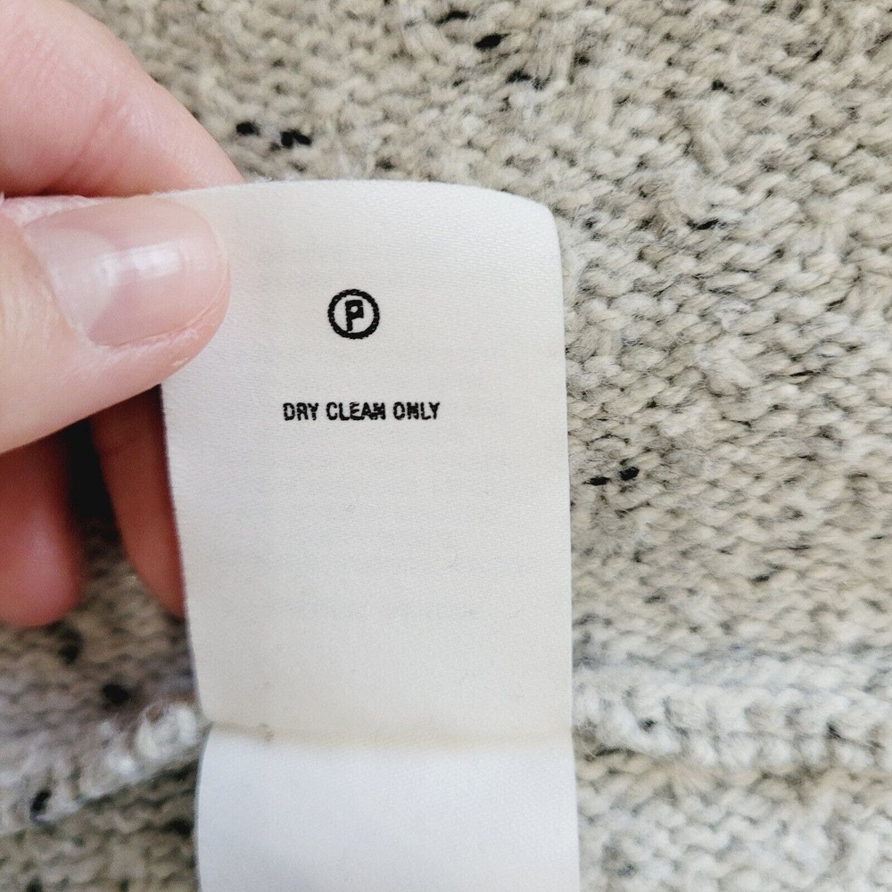 Anthro Michael Stars Wool Blend‎ Gray Speckled Fringe Hem Open Cardigan. Size XS - Picture 9 of 9